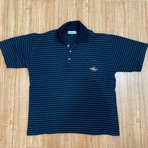 Vintage Calvin Klein Striped Polo Shirt